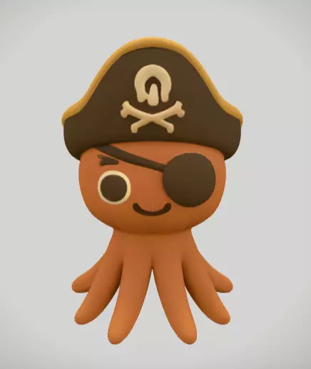 Cute Cartoon Fish 3D Model Game-Ready PBR Textured 3D model_0