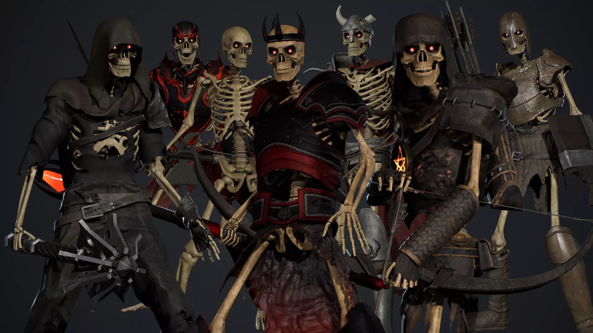Skeleton Army Pack 3D Model Collection_0