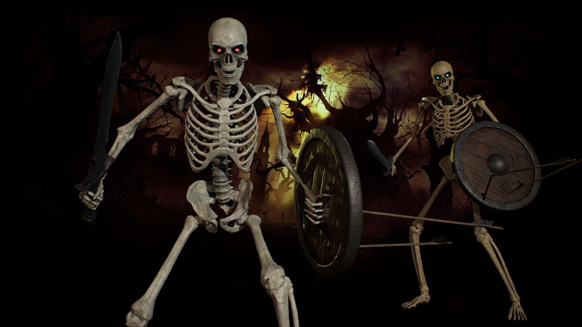 Skeleton Army Pack 3D Model Collection_1