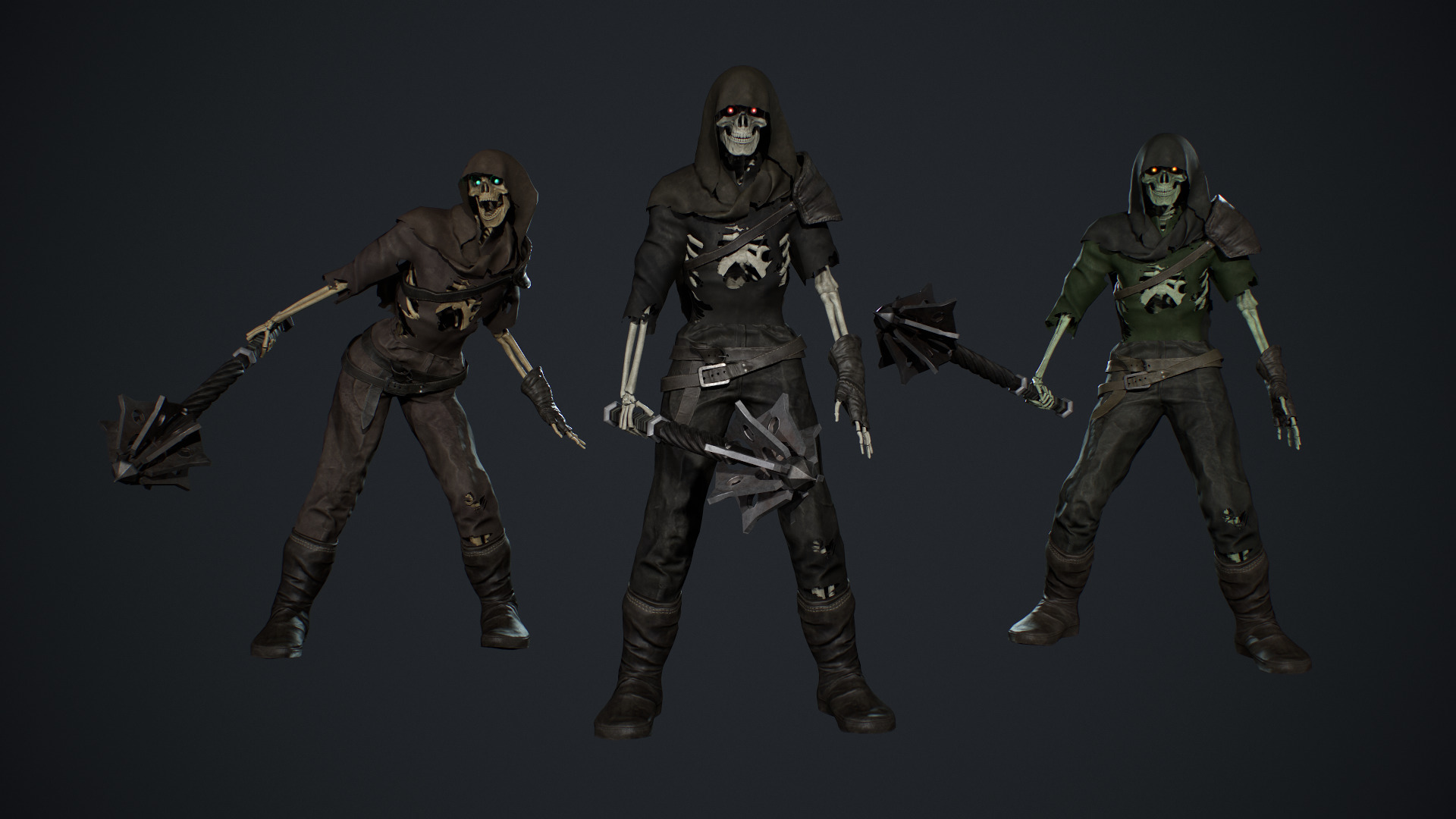 Skeleton Army Pack 3D Model Collection_14