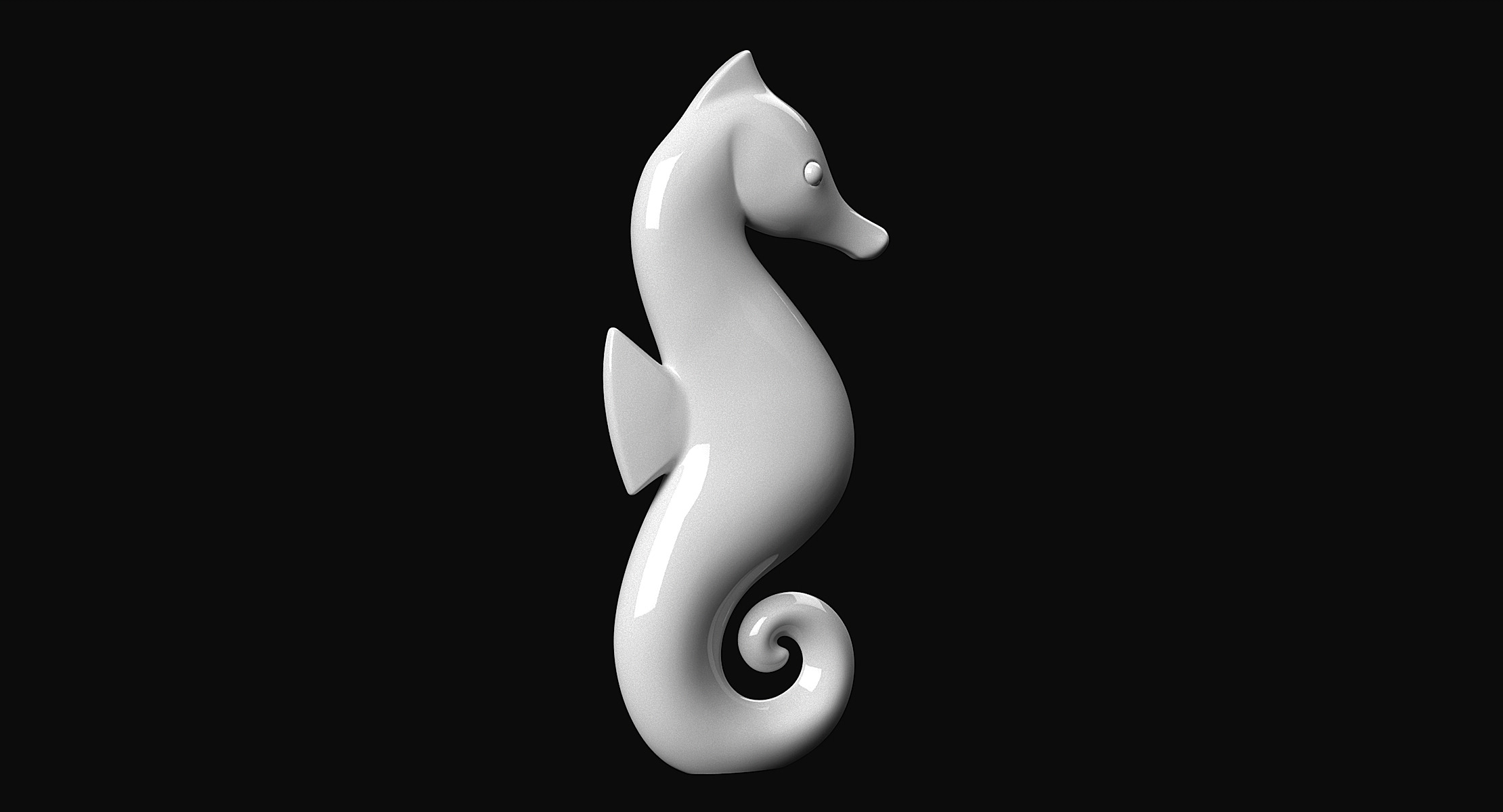 Seahorse 3D print model_5