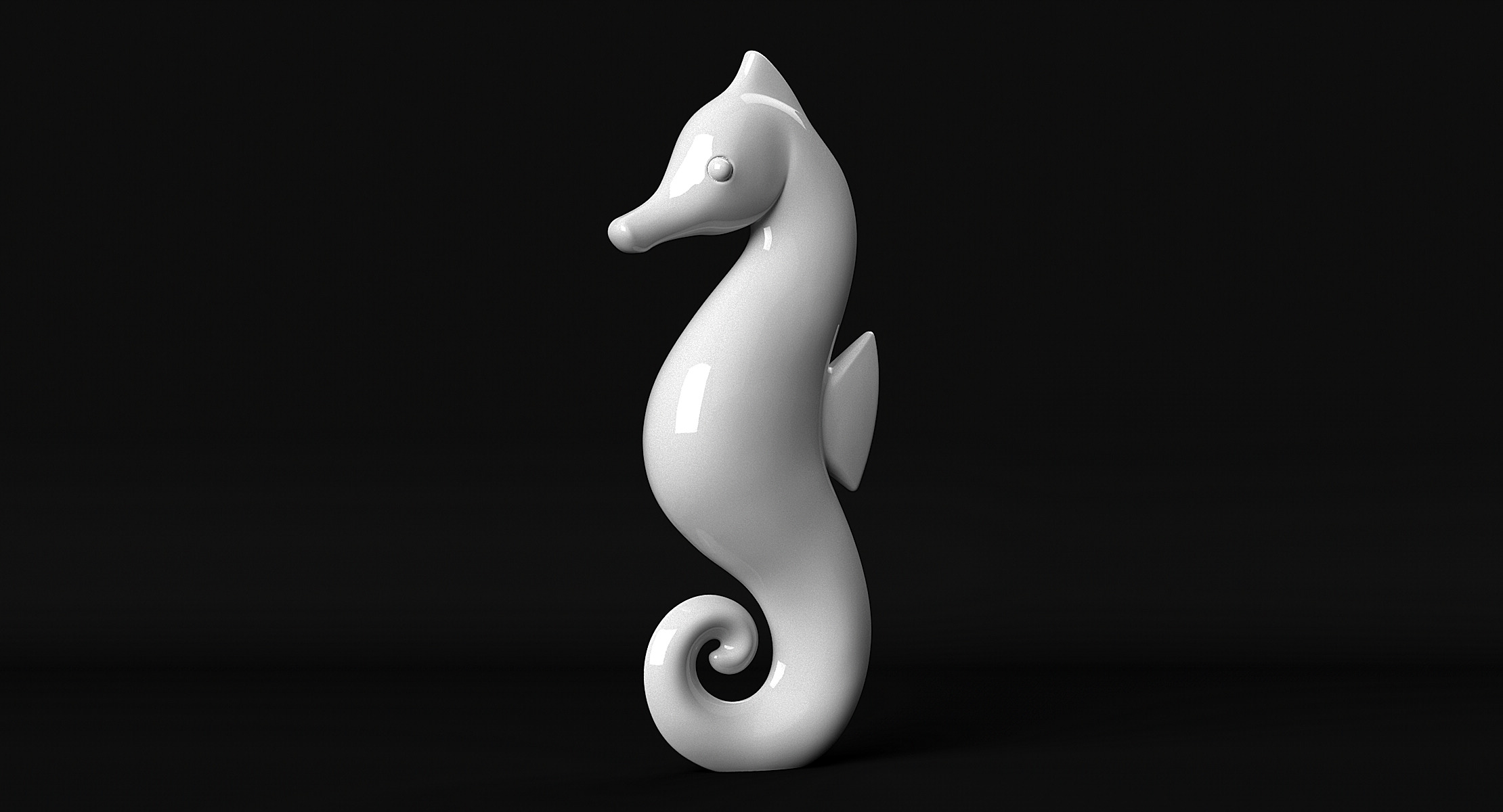 Seahorse 3D print model_1