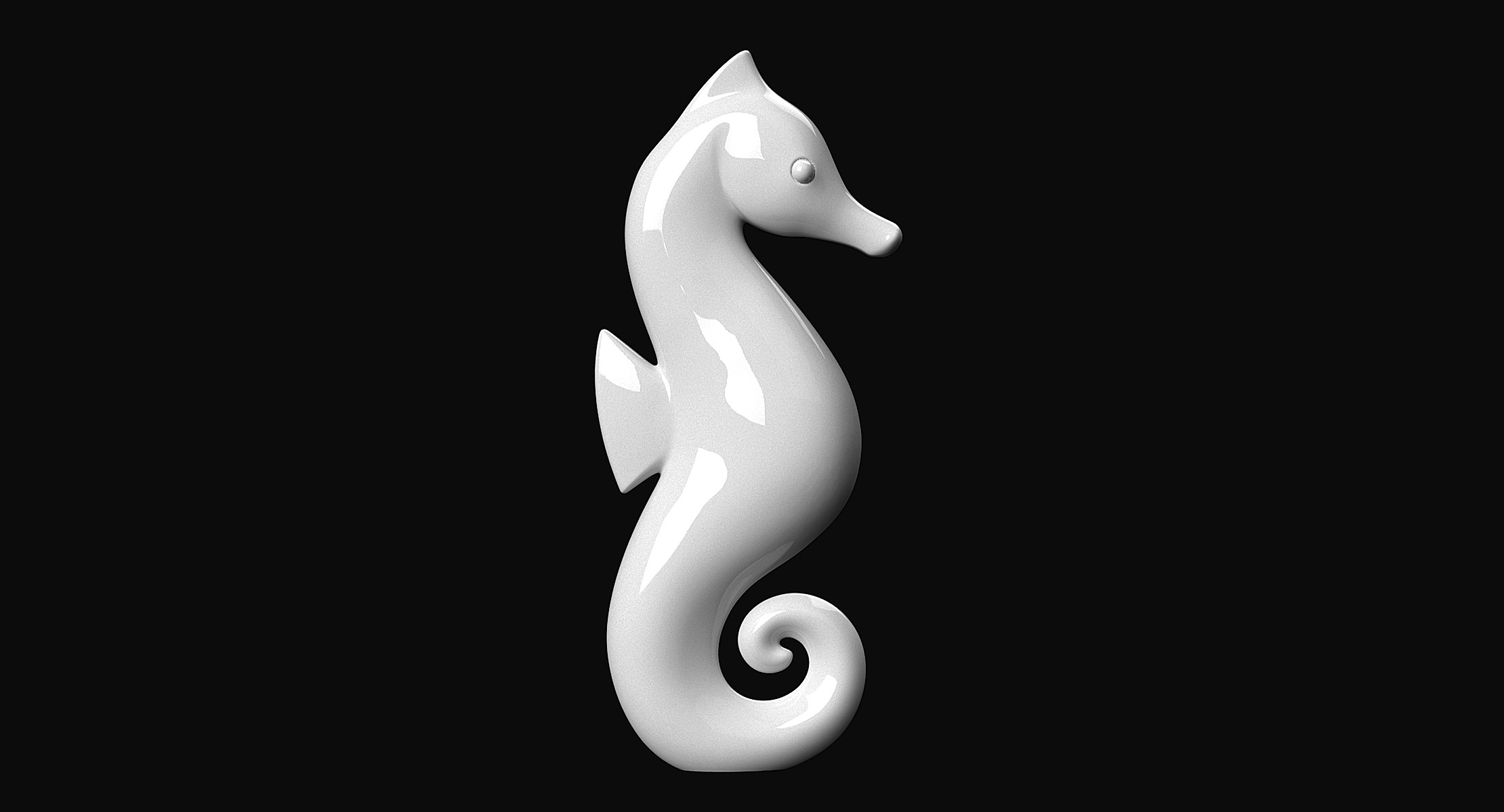 Seahorse 3D print model_6