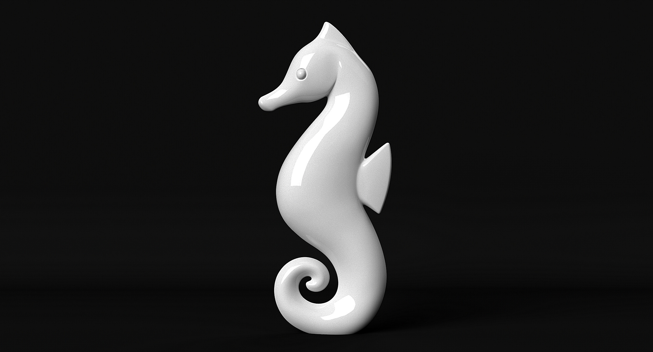 Seahorse 3D print model_2