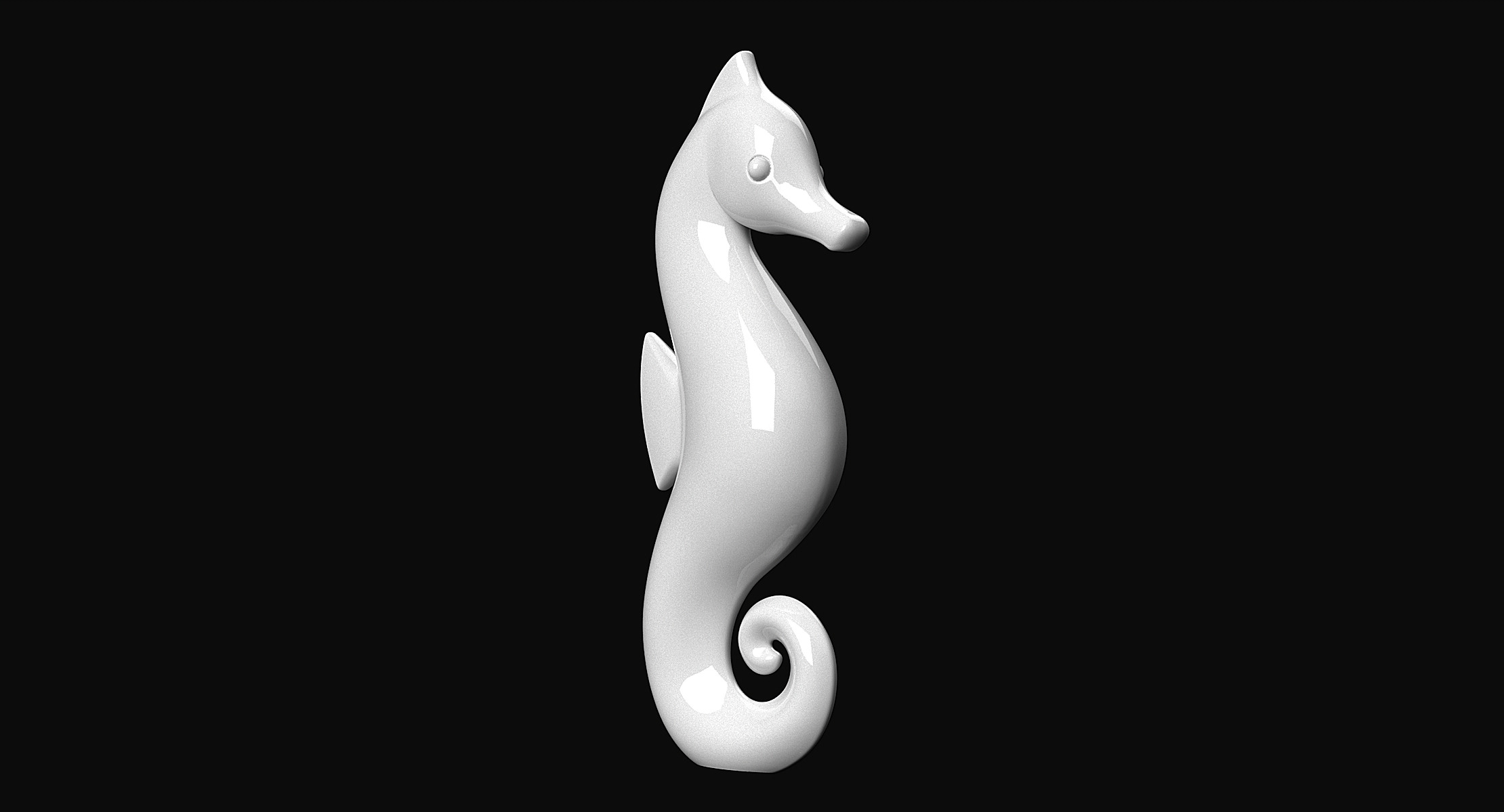 Seahorse 3D print model_7