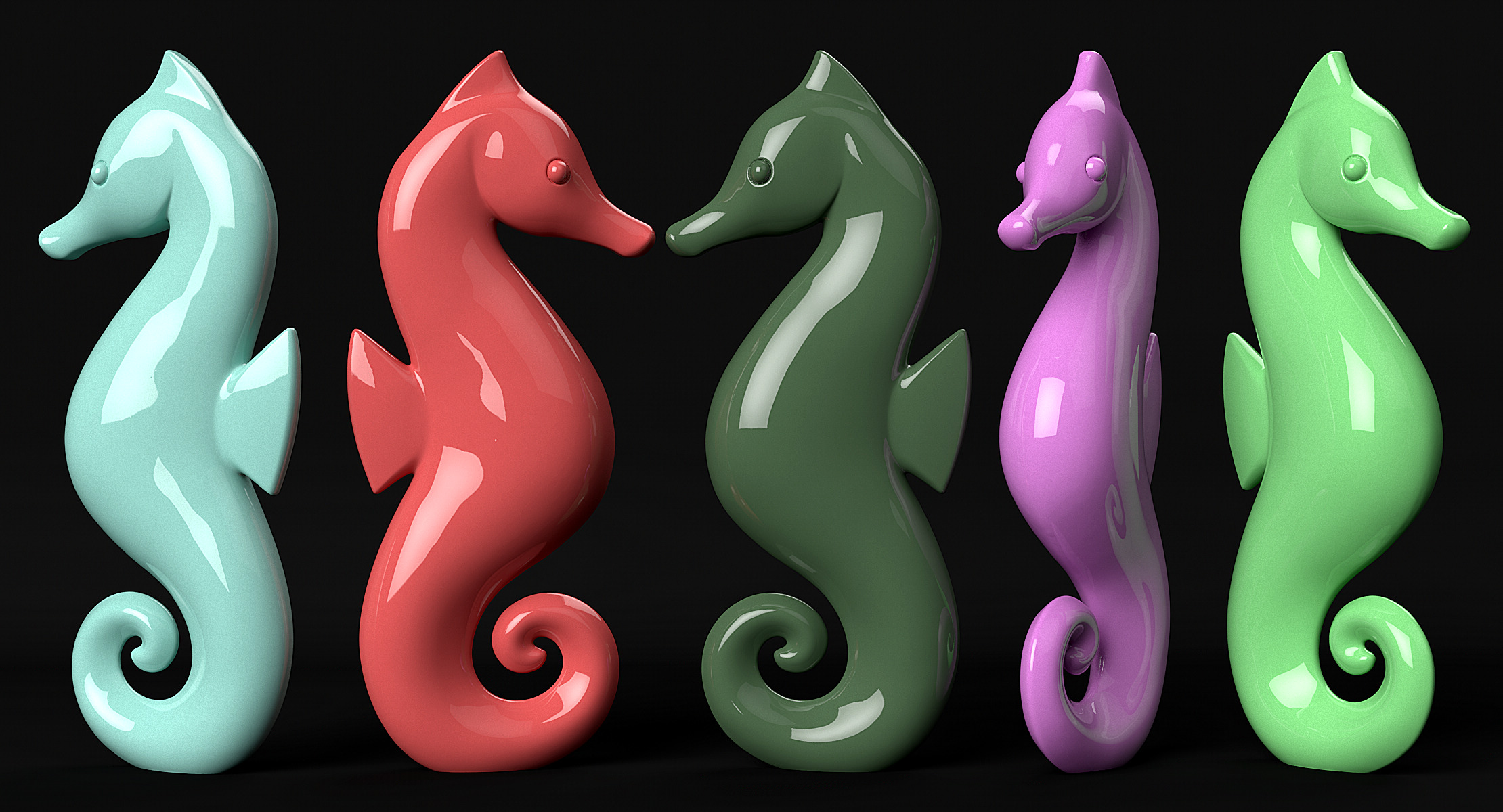 Seahorse 3D print model_8