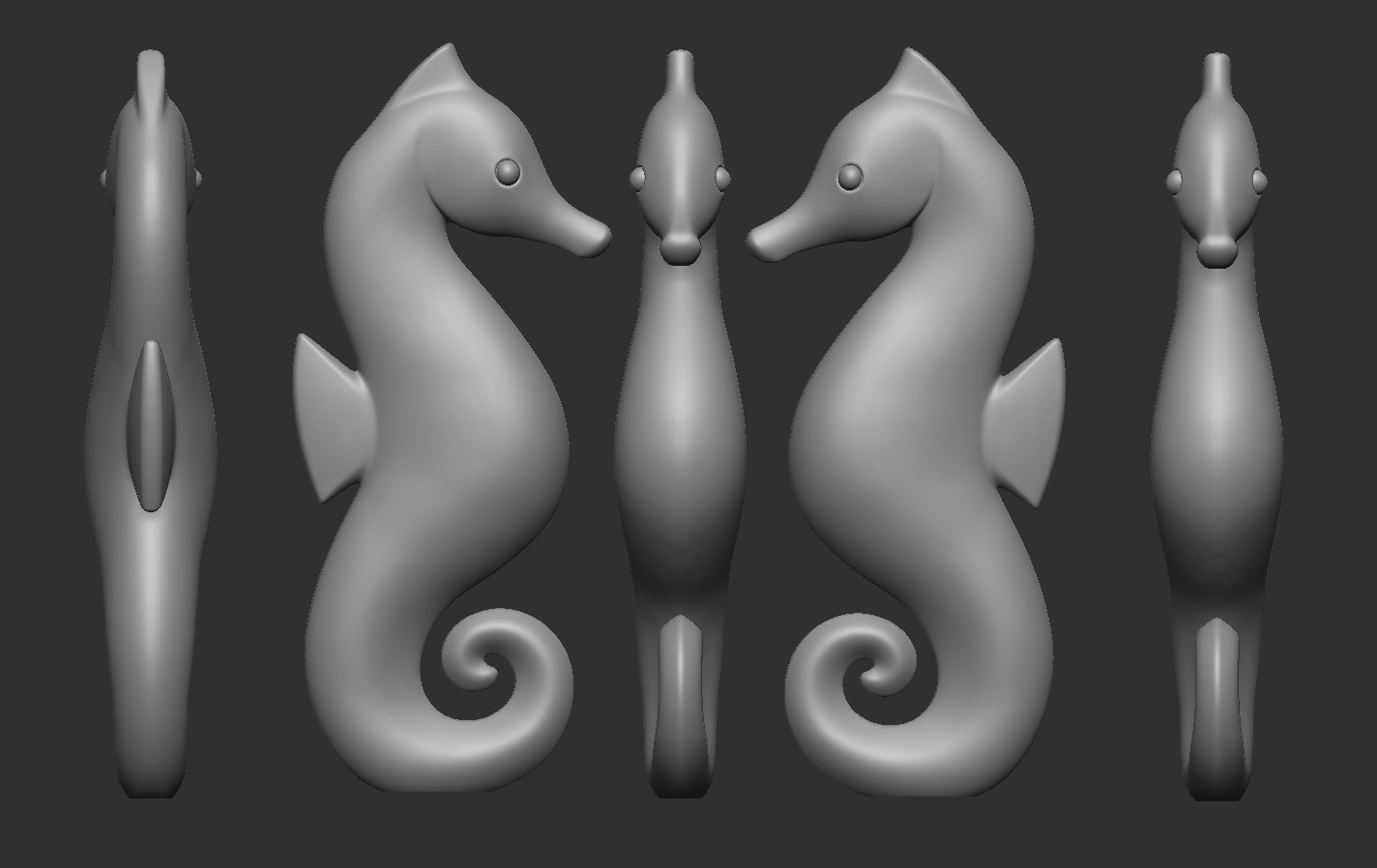 Seahorse 3D print model_15