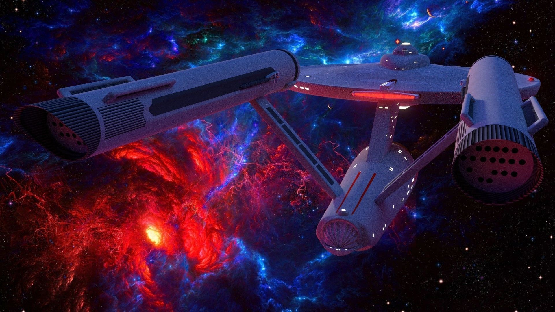 Starship USS Enterprise Low-poly 3D model_1