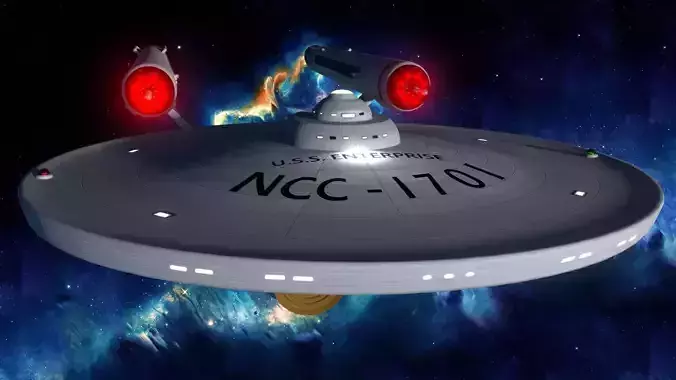 Starship USS Enterprise Low-poly 3D model