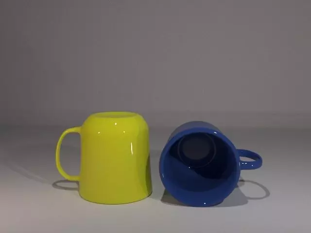 Colorful Mug Low-poly 3D model_0