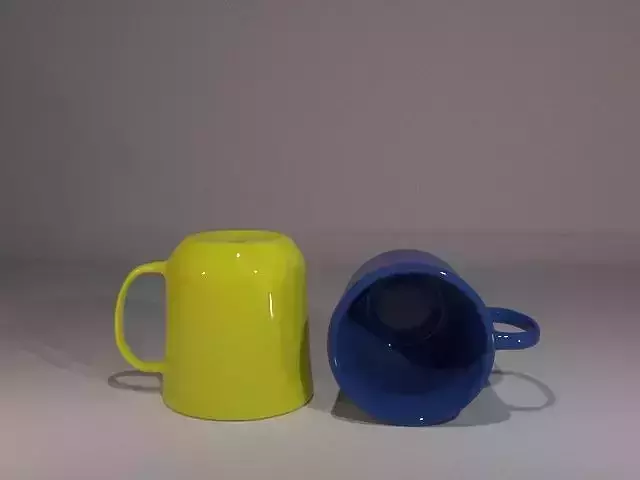 Colorful Mug Low-poly 3D model