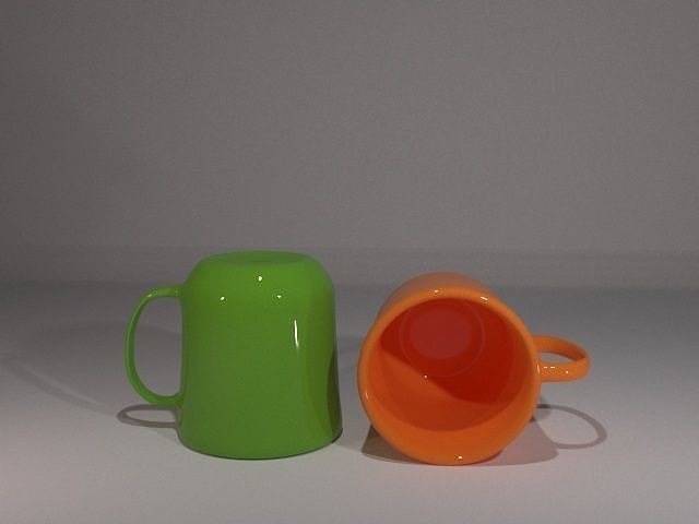 Colorful Mug Low-poly 3D model 5