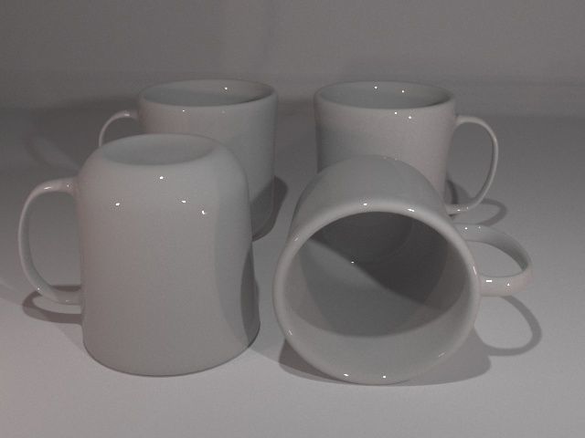 Colorful Mug Low-poly 3D model_6