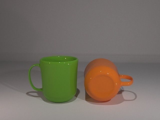 Colorful Mug Low-poly 3D model 4