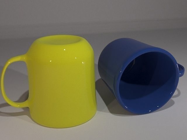 Colorful Mug Low-poly 3D model 6