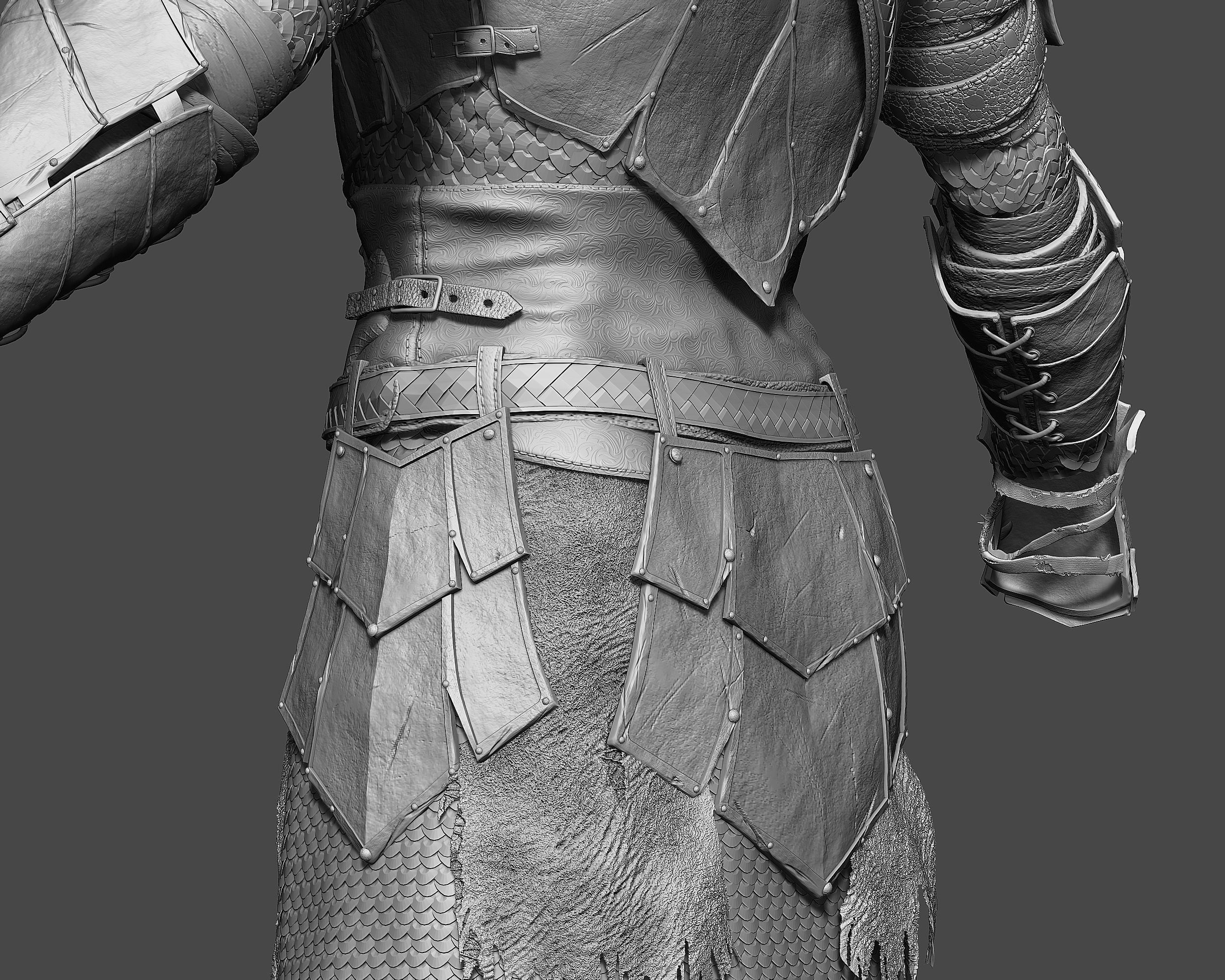 Zbrush Armor 3D model_4