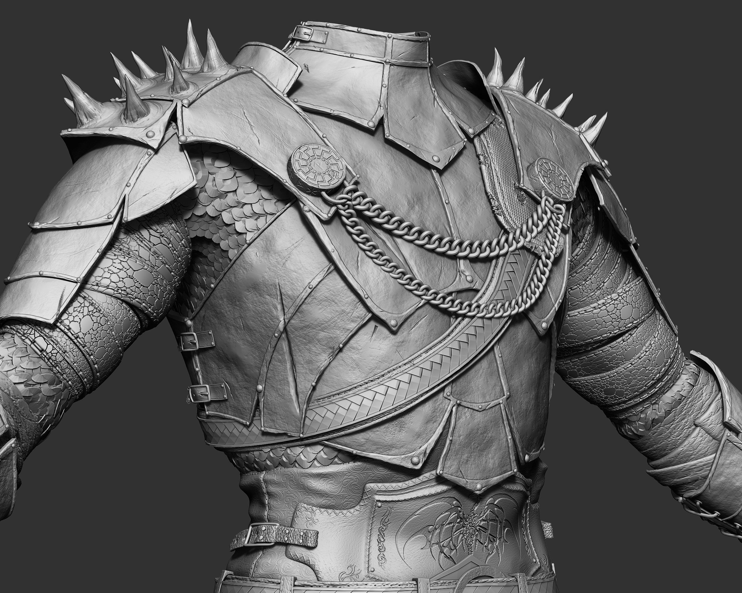 Zbrush Armor 3D model_6