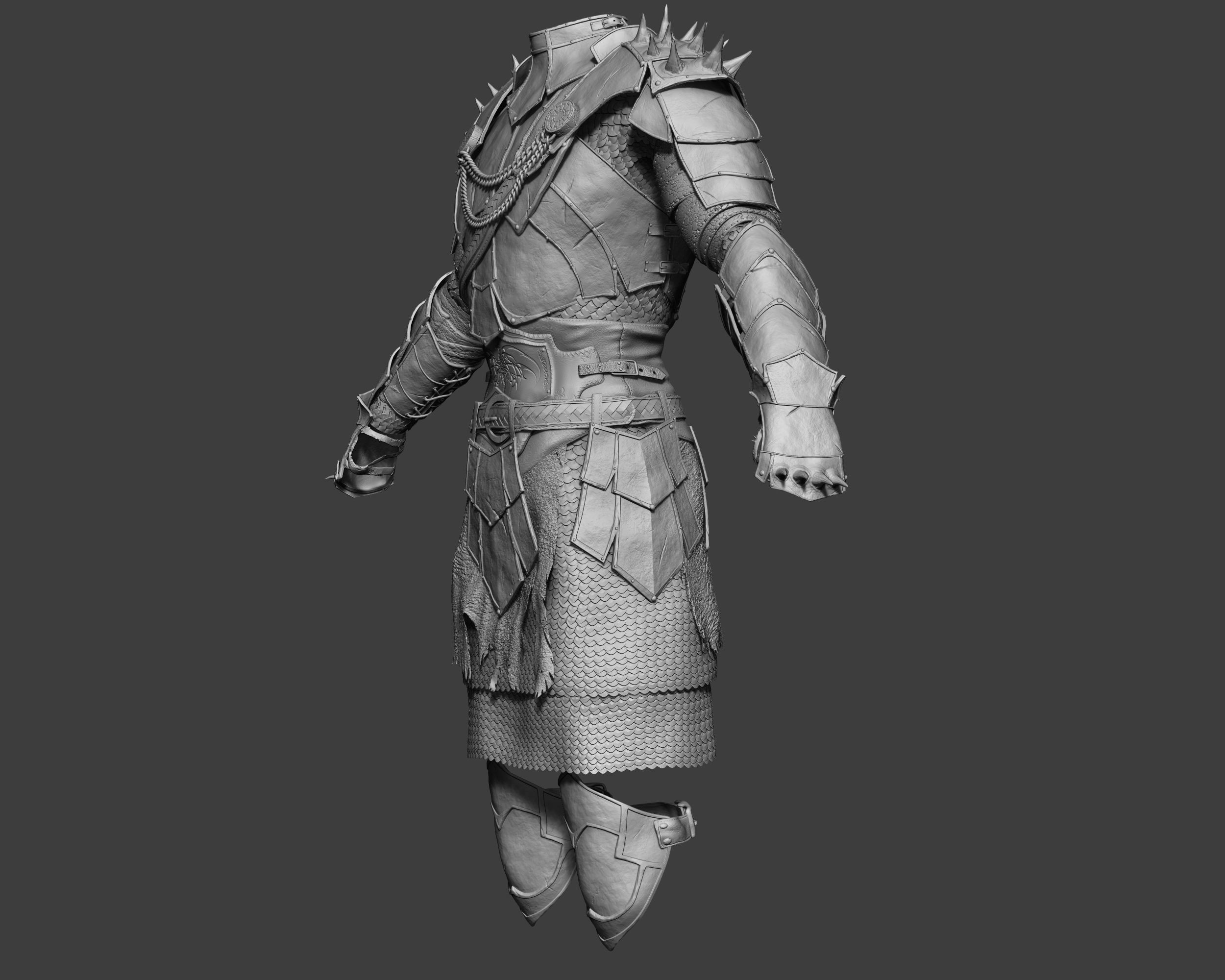Zbrush Armor 3D model_7
