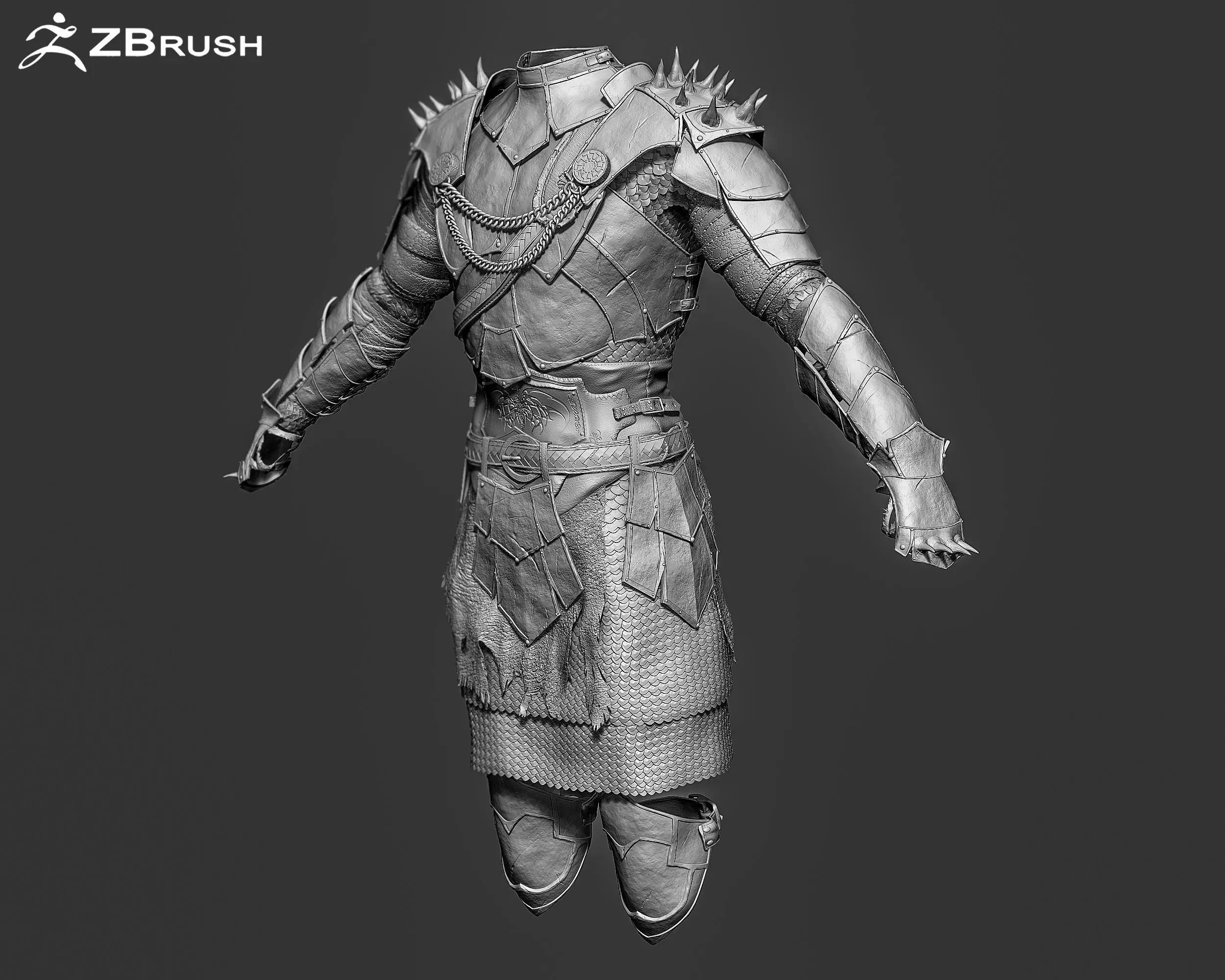 Zbrush Armor 3D model_0