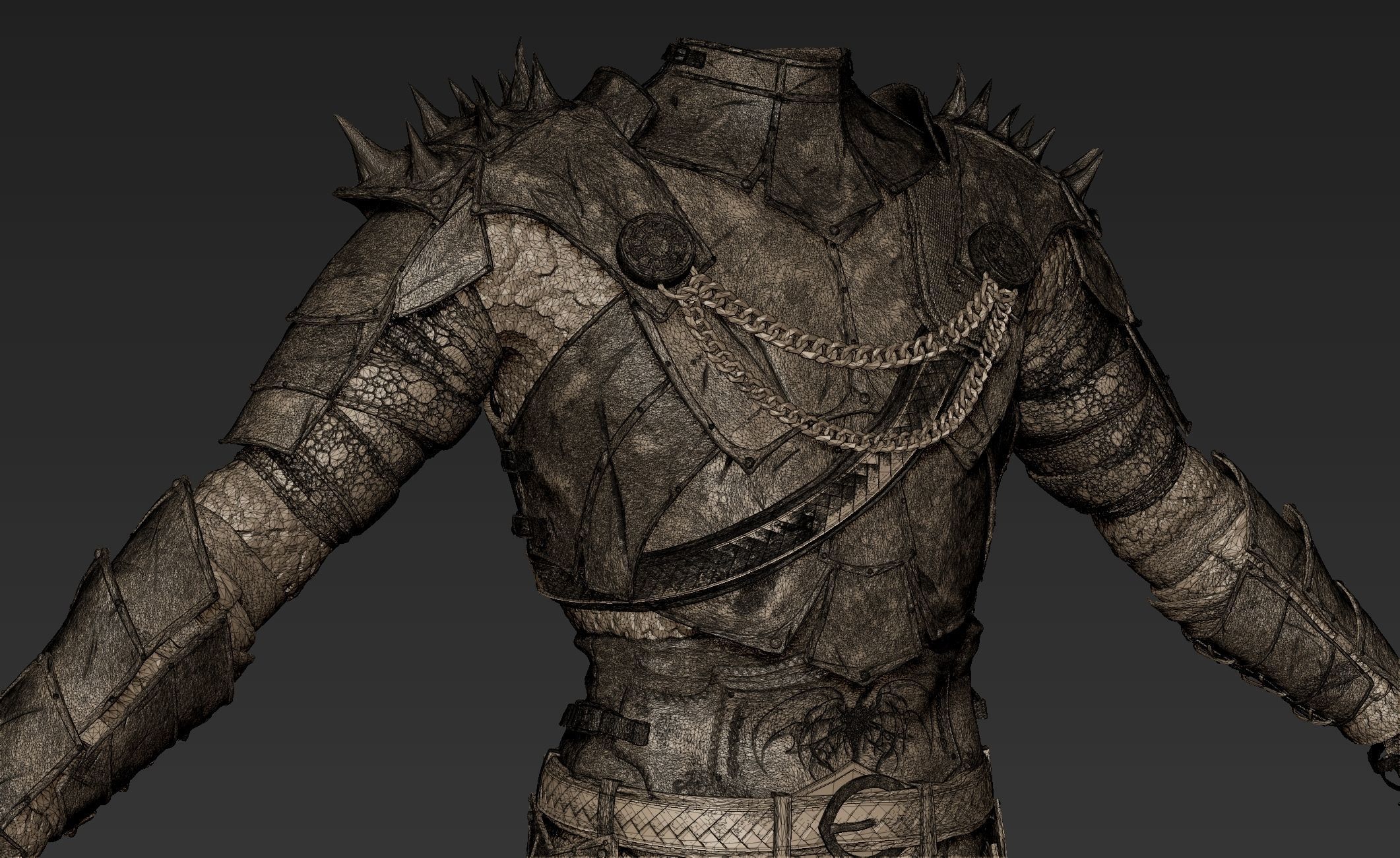 Zbrush Armor 3D model_9