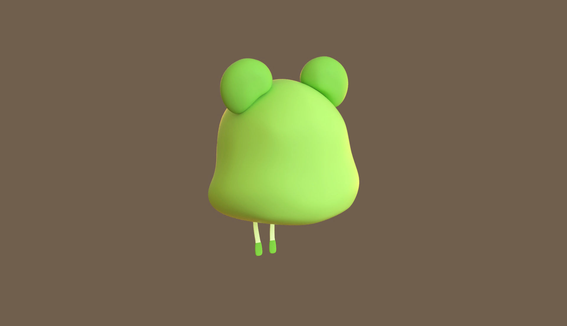 Frog Hat Low-poly 3D model_4
