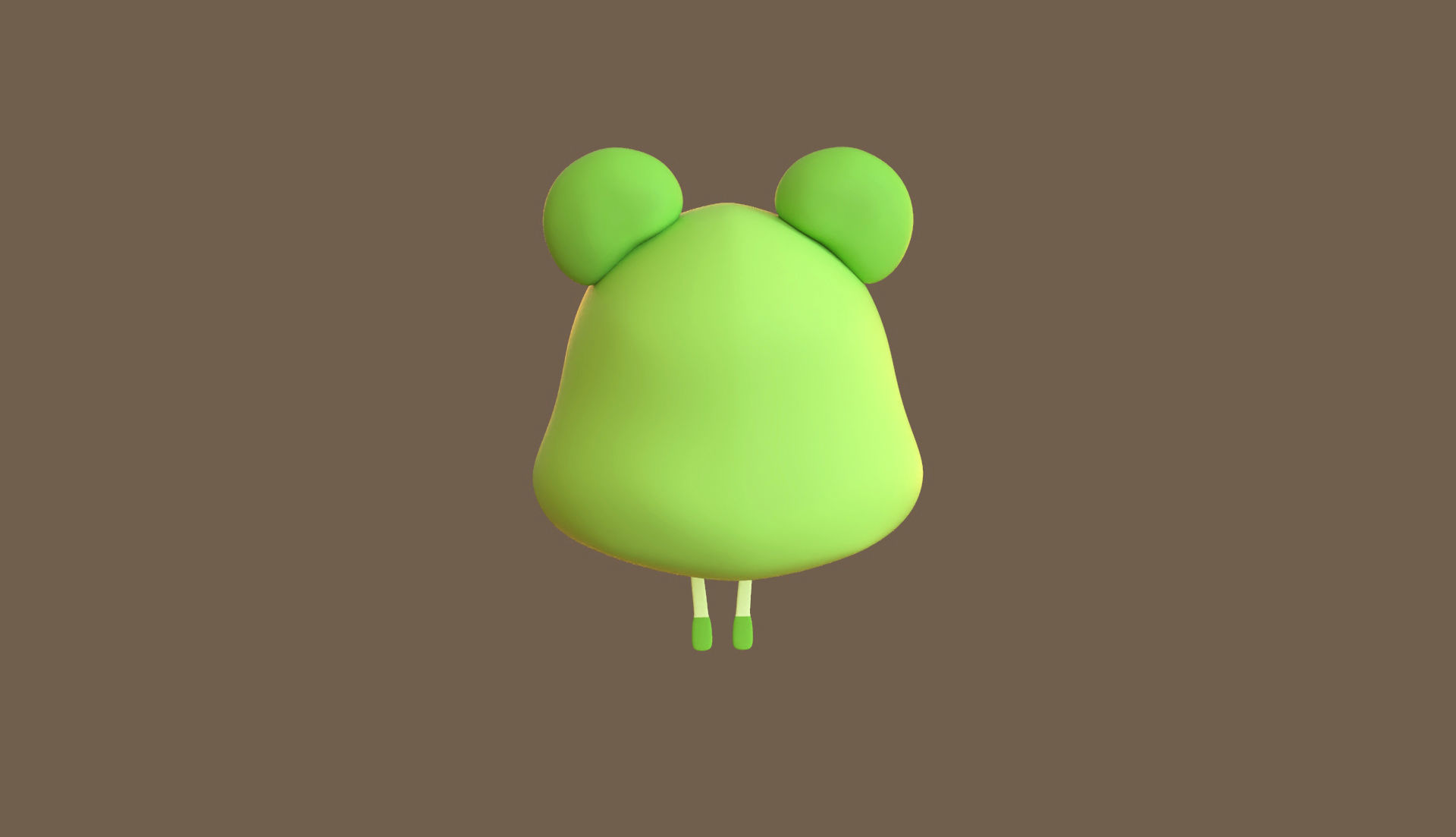 Frog Hat Low-poly 3D model_5