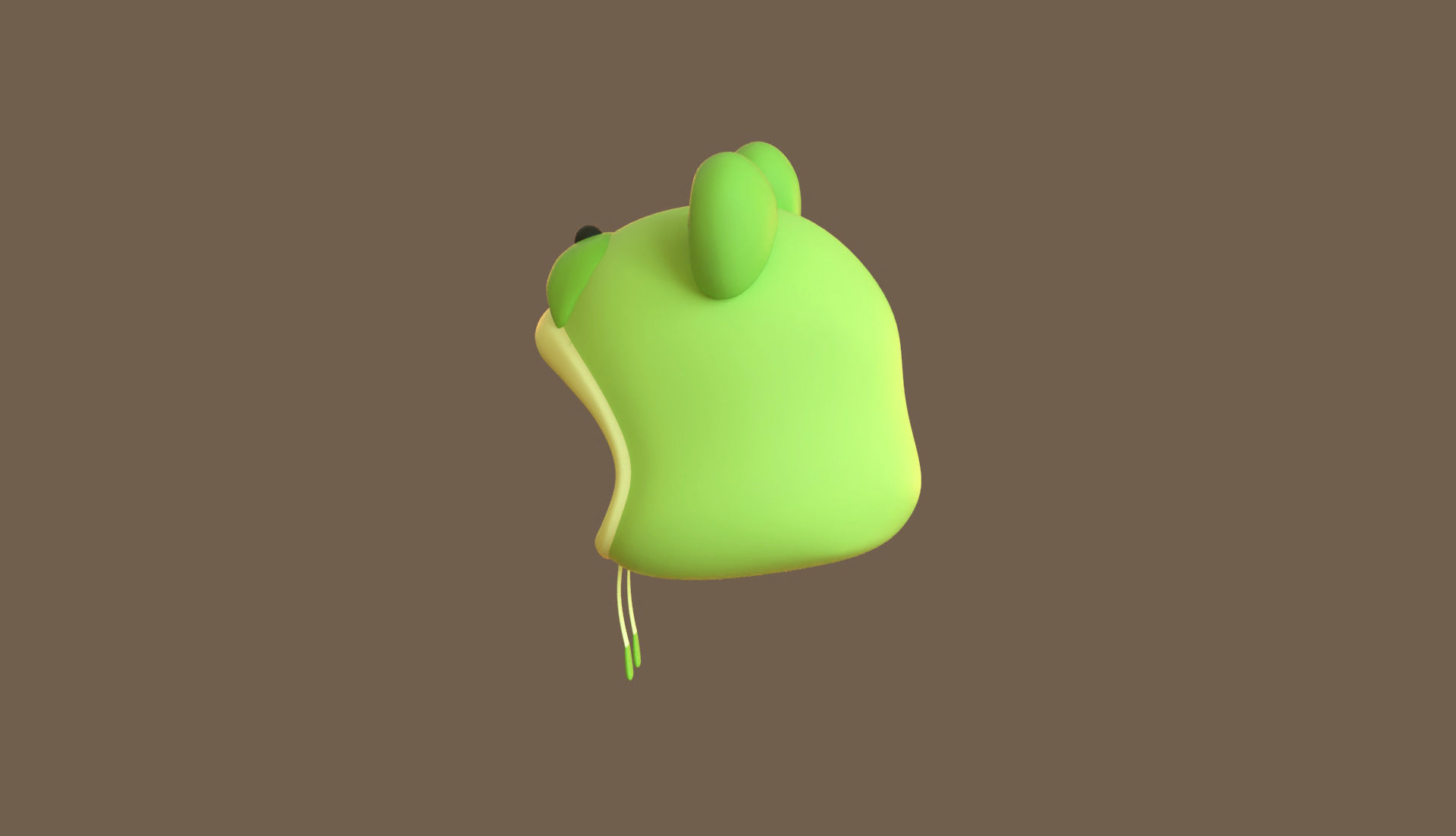 Frog Hat Low-poly 3D model_3