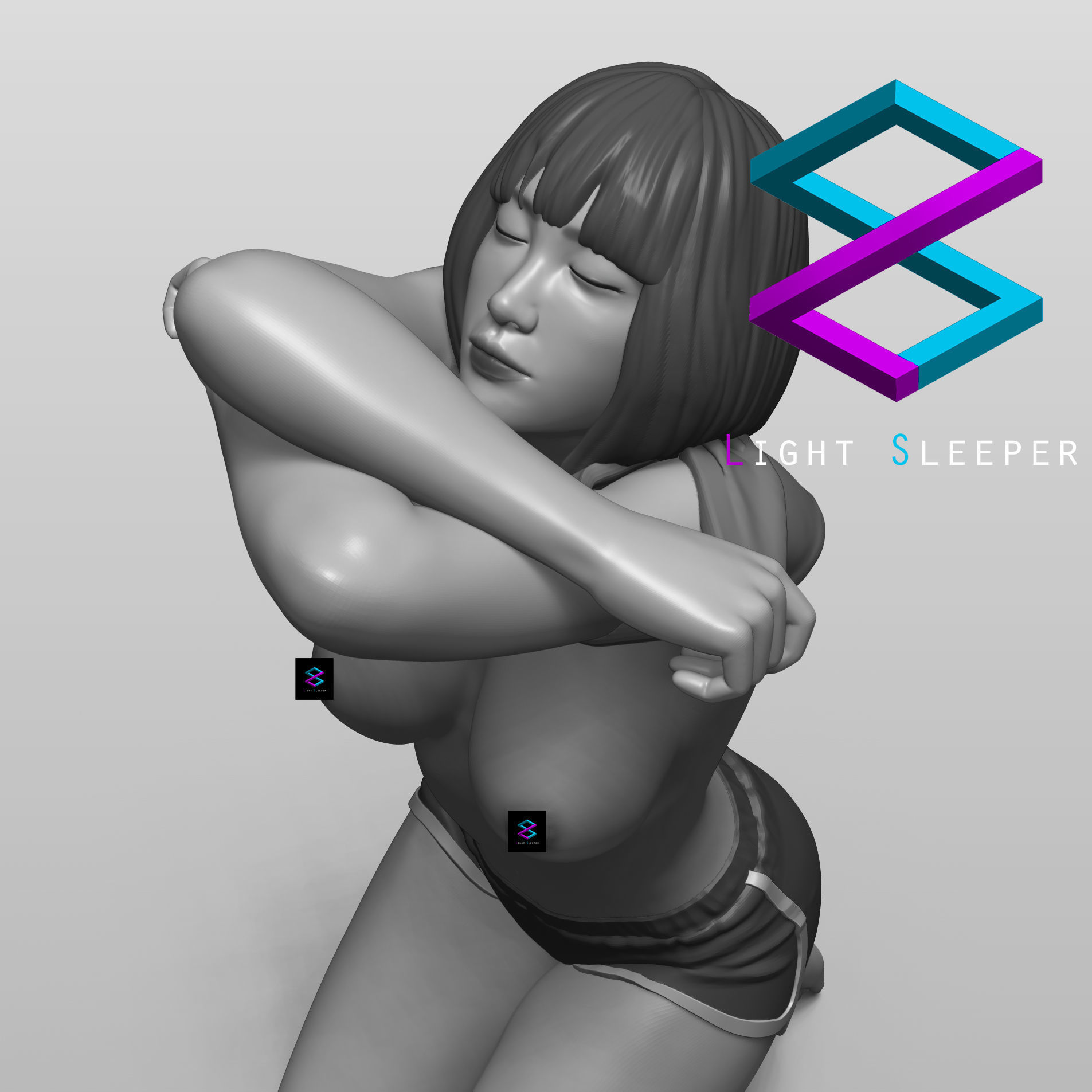 A Woman Changing Clothes 3D print model_3