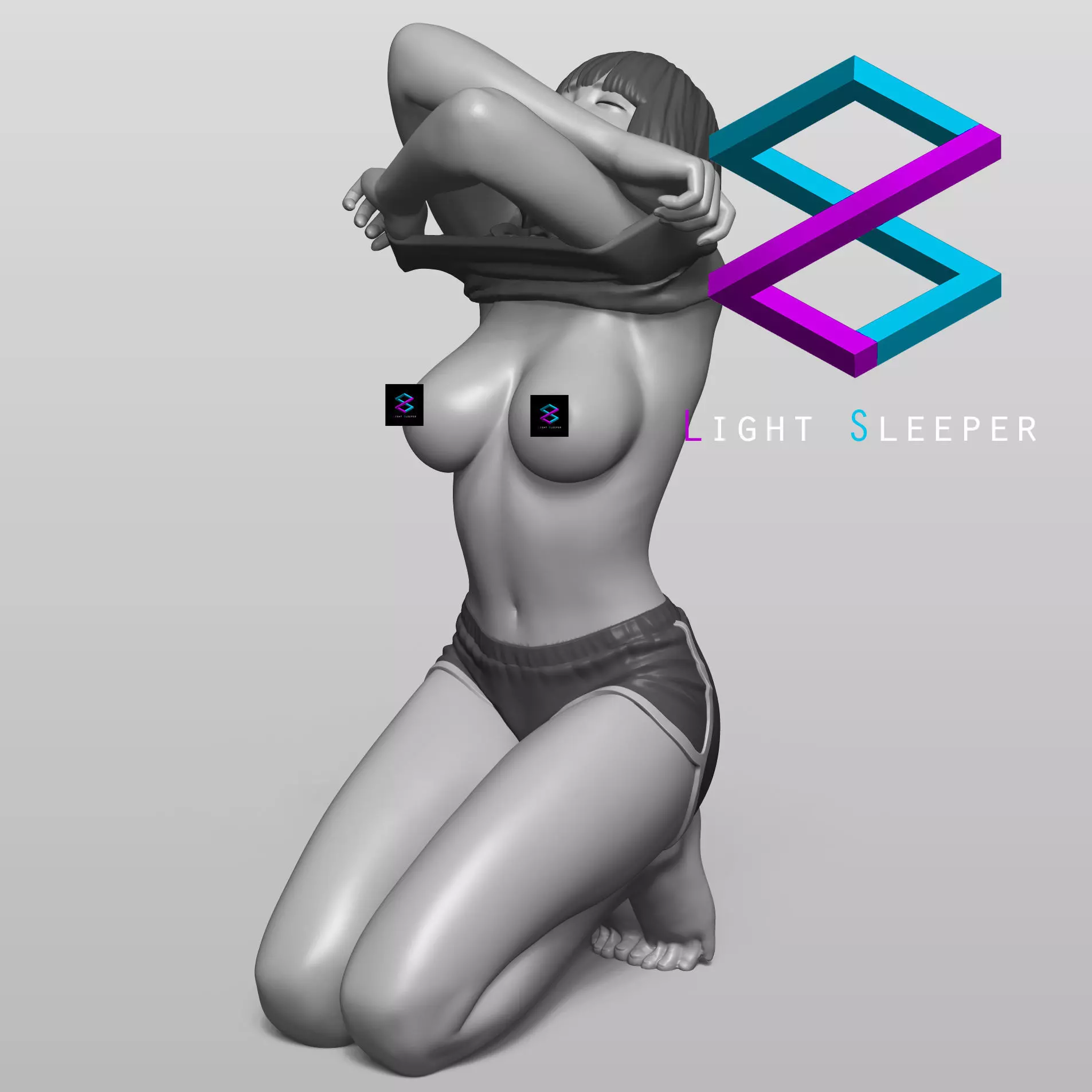 A Woman Changing Clothes 3D print model_0
