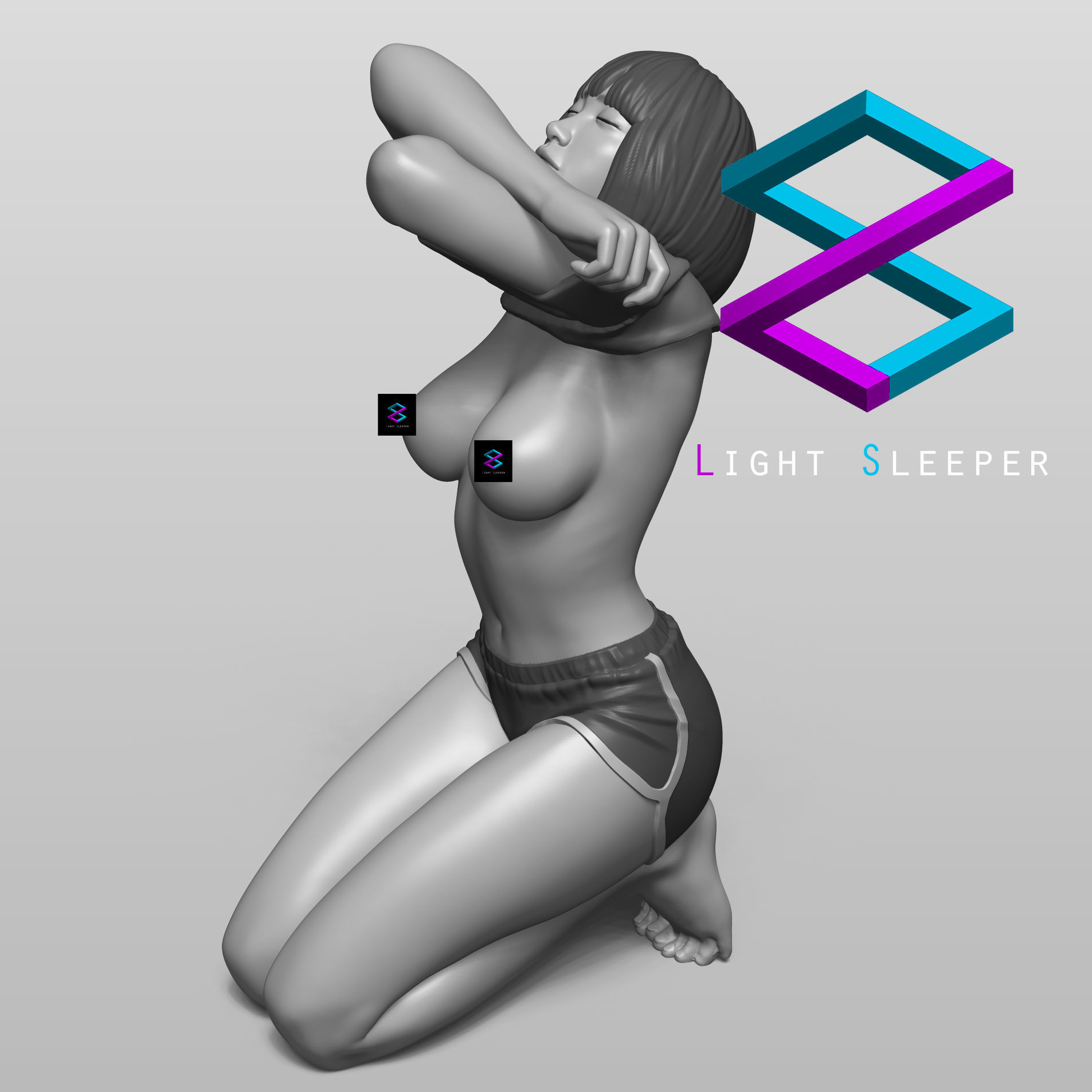 A Woman Changing Clothes 3D print model_4