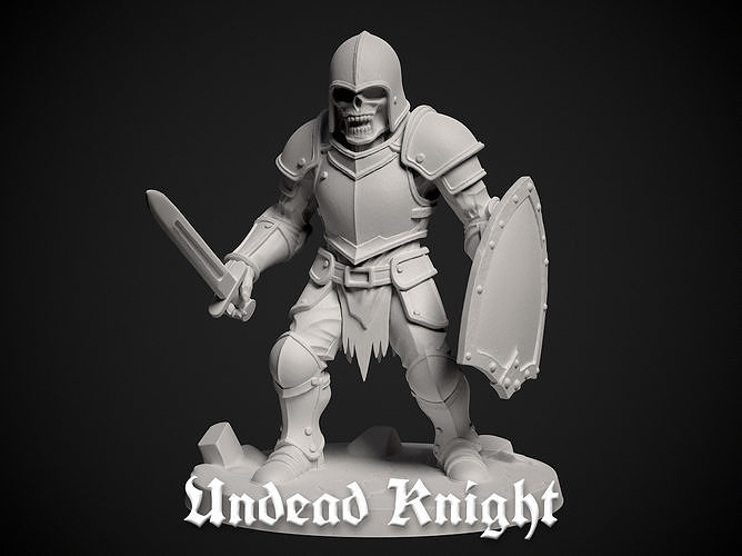 Miniature of an Undead Knight- 3d print model 3D print model