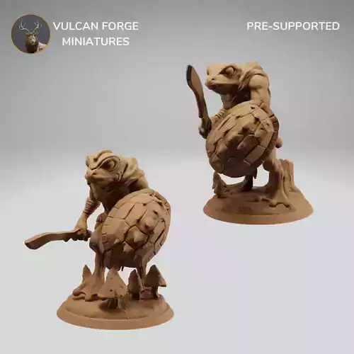 Bullywug frogfolk warriors with swords