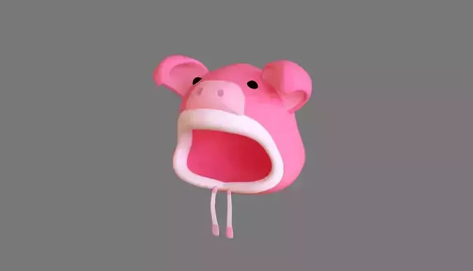 Pig Hat Low-poly 3D model