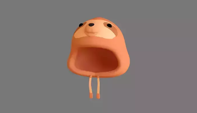 Sloth Hat Low-poly 3D model