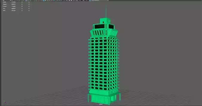 Low Poly Residential Building 3D Model