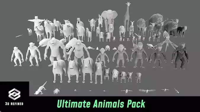 Low Poly Ultimate Animal pack Animal set