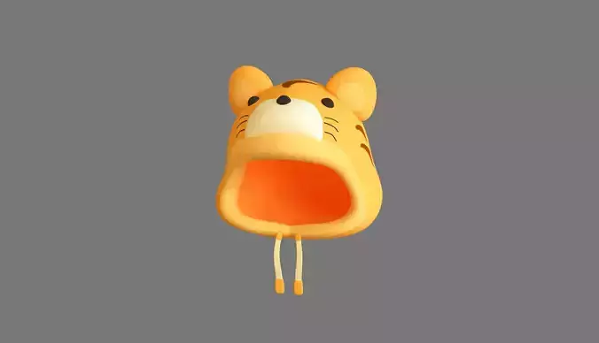 Tiger Hat  Low-poly 3D model