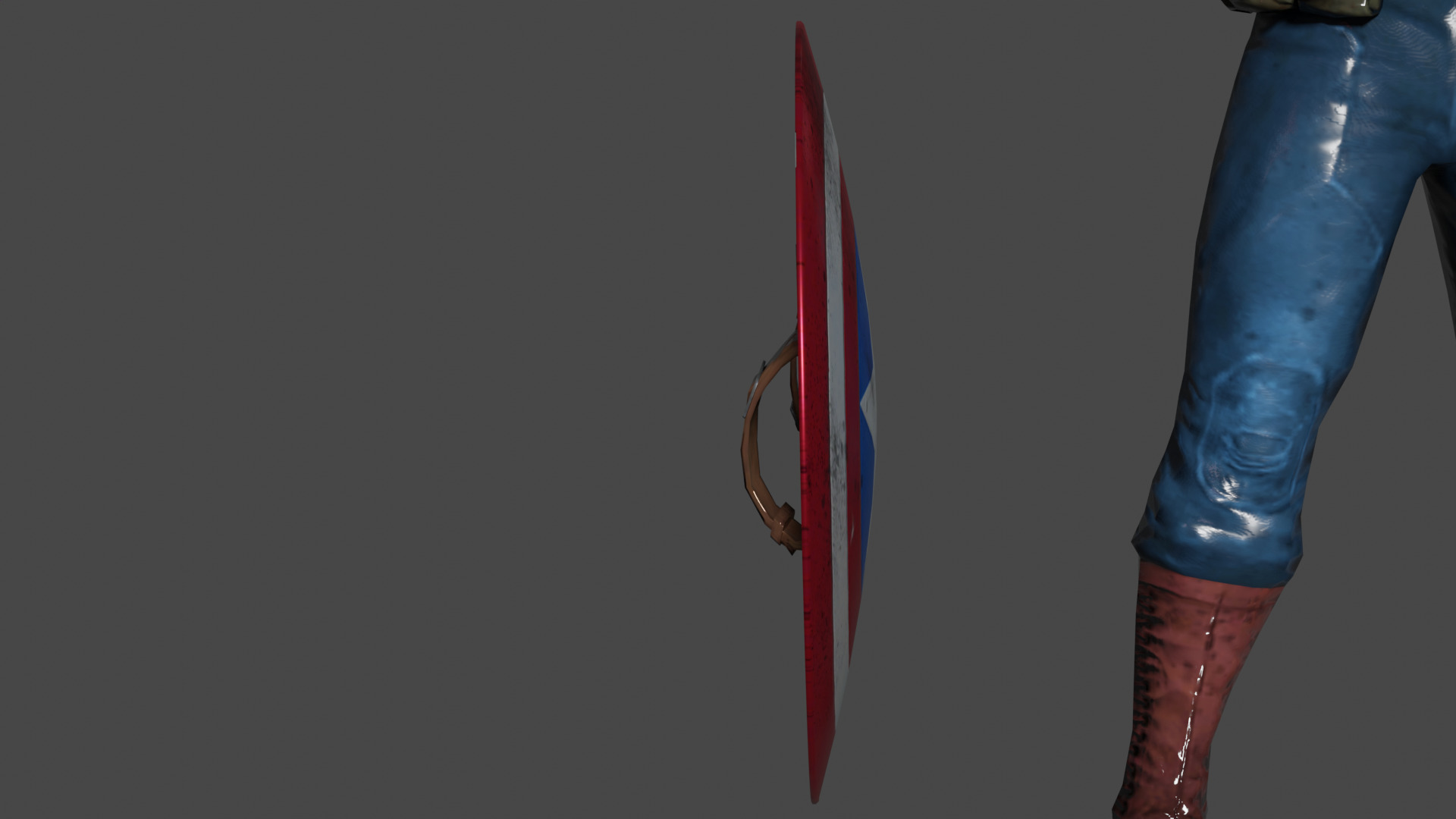 Captain America Low-poly 3D model_7