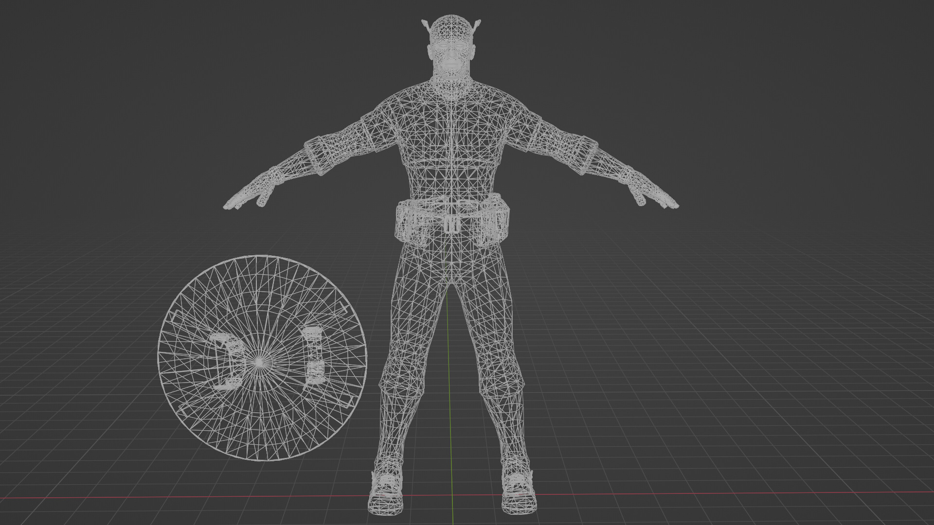 Captain America Low-poly 3D model_9