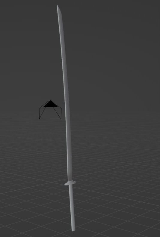 katana sword low poly Low-poly 3D model_10