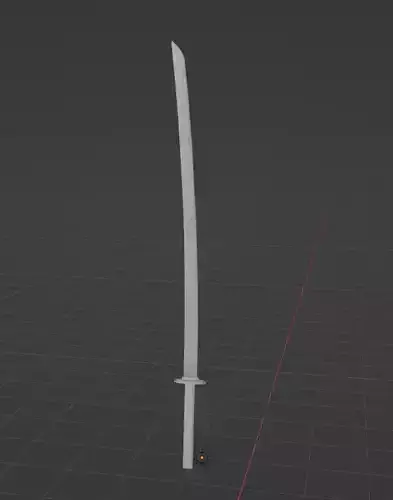 katana sword low poly Low-poly 3D model