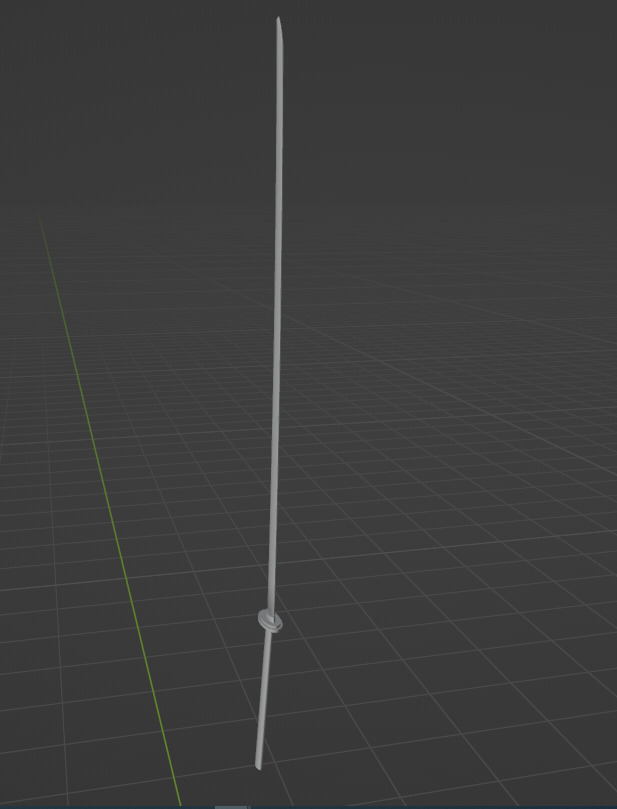 katana sword low poly Low-poly 3D model_4