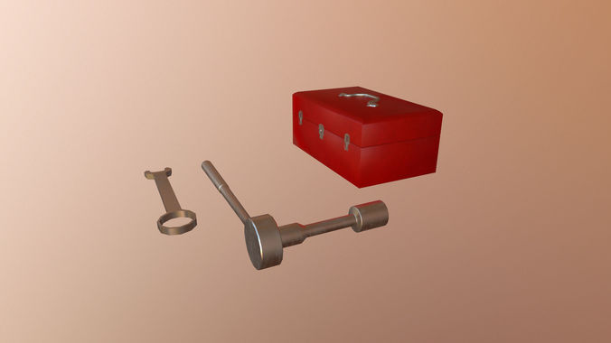 garage Tool Low-poly 3D model