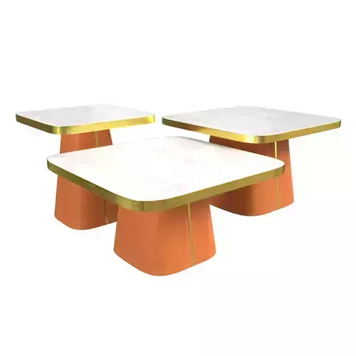 Set of Triptych Marble tables