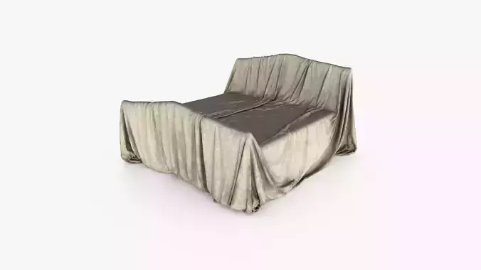Dirty Covered Double Bed