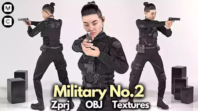 3 in 1 Military Outfit  3D model