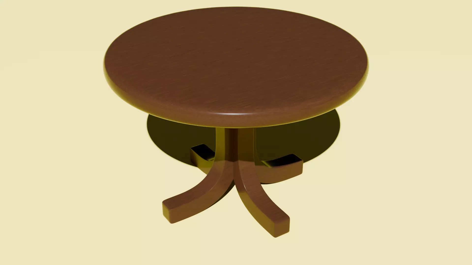 Wooden Table - Realistic Low Poly 3D Model 3D model_0