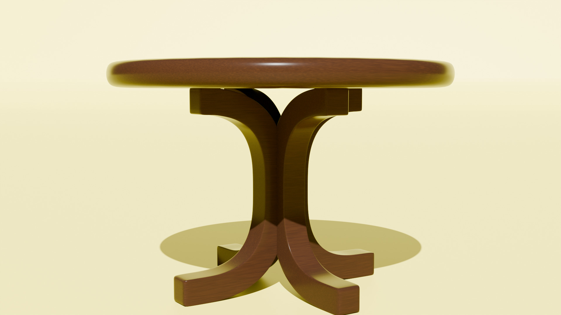 Wooden Table - Realistic Low Poly 3D Model 3D model_1