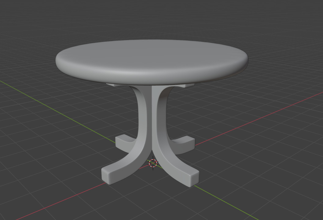 Wooden Table - Realistic Low Poly 3D Model 3D model_2