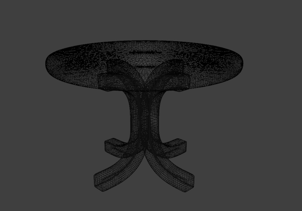 Wooden Table - Realistic Low Poly 3D Model 3D model_4